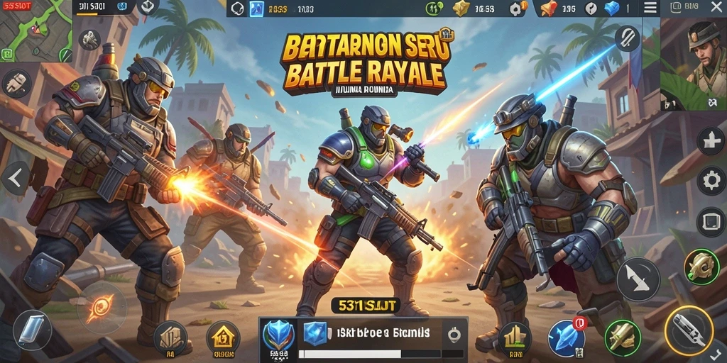 Screenshot gameplay seru dari 531SLOT dalam mode Battle Royale.