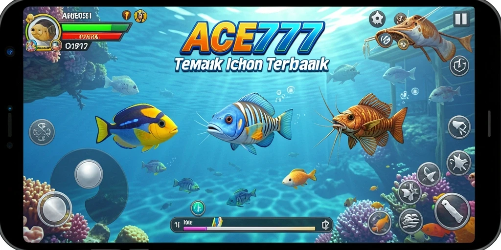 Tampilan menawan dari gameplay Tembak Ikan di ACE777.