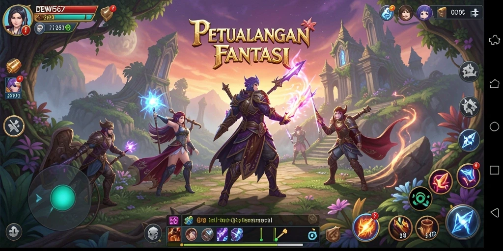 Gameplay seru DEWI567 dengan pertarungan strategis.
