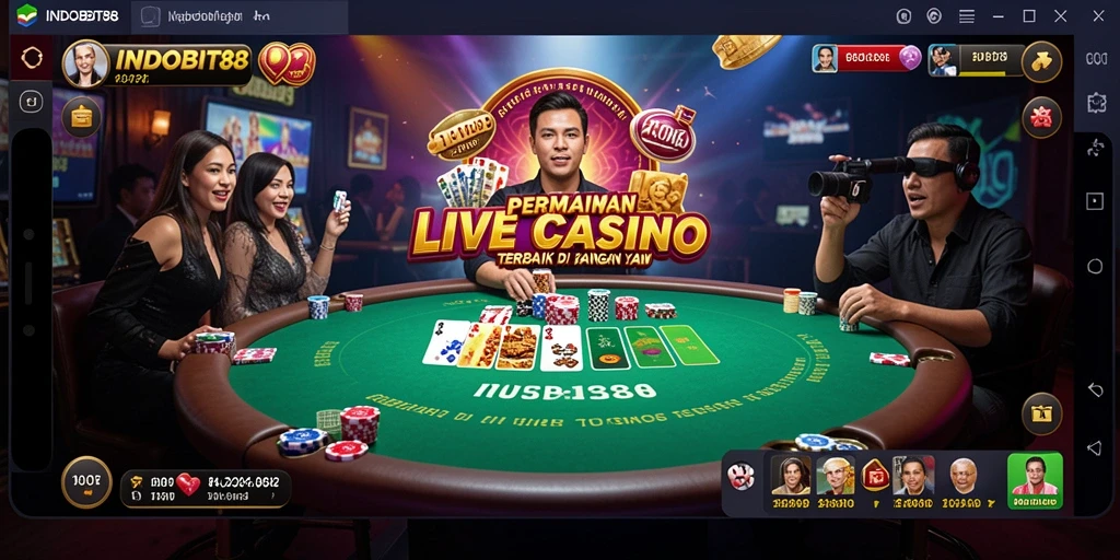 Tampilan gameplay Live Casino yang menegangkan dan interaktif.