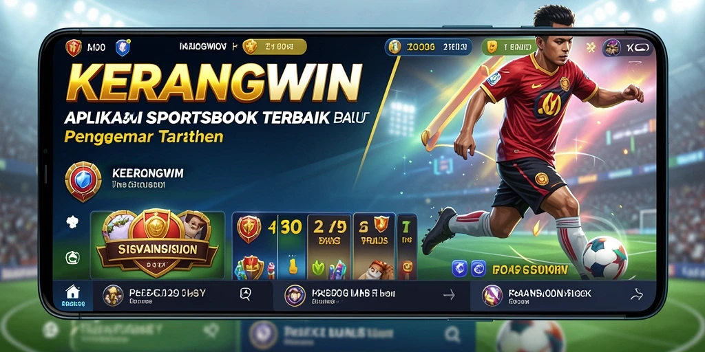 Tampilan screenshot KERANGWIN menampilkan antarmuka sportsbook yang interaktif.