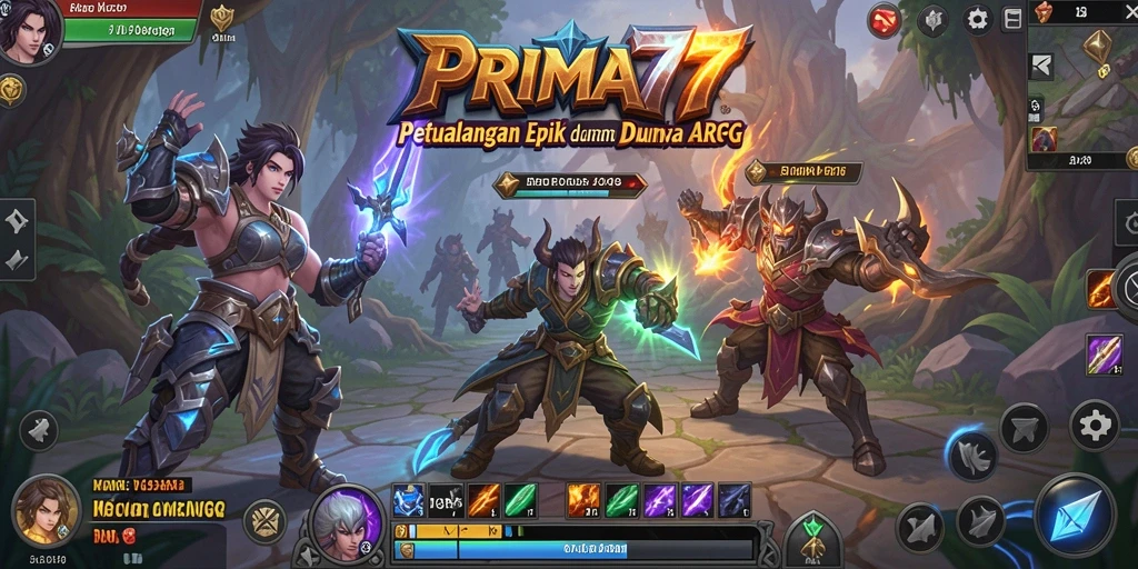 Screenshot gameplay PRIMA77 menampilkan aksi pertarungan seru.