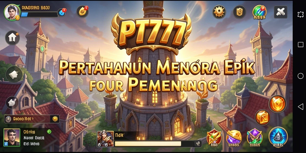 Tampilan gameplay seru dalam PT777 Tower Defense.