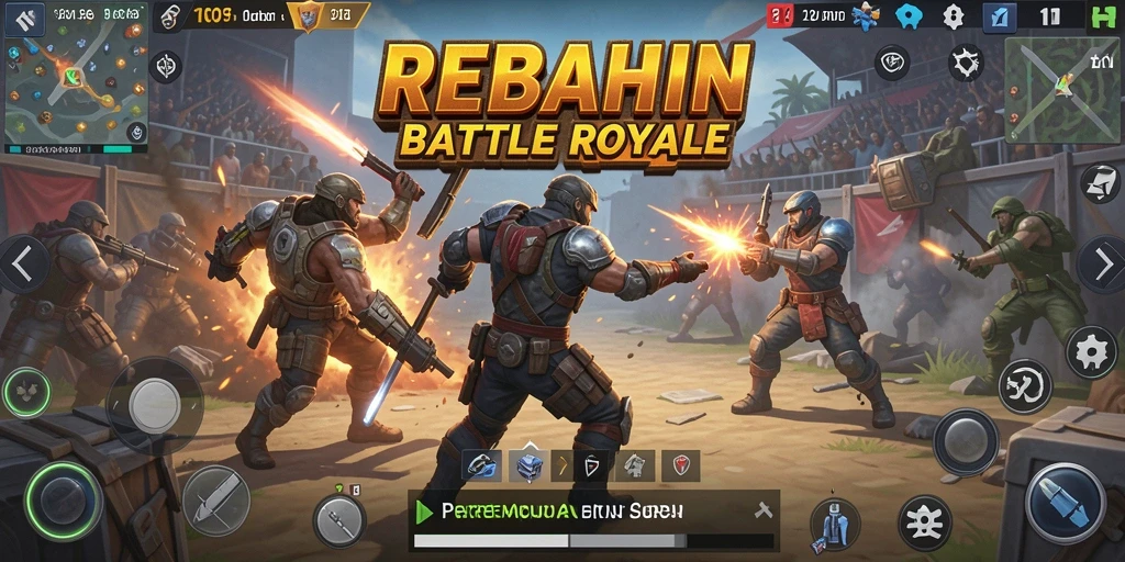Gameplay seru dalam pertempuran Battle Royale.