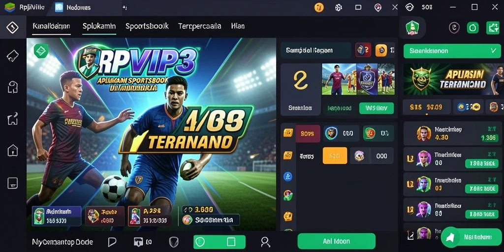 Tampilan gameplay RPVIP3 yang menarik dan interaktif saat taruhan olahraga.